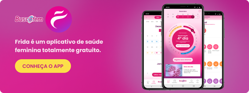 Frida é um aplicativo de saúde feminina totalmente gratuito.