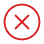 Ícone de um item checado com um xis, representando a característica que o produto não possui.